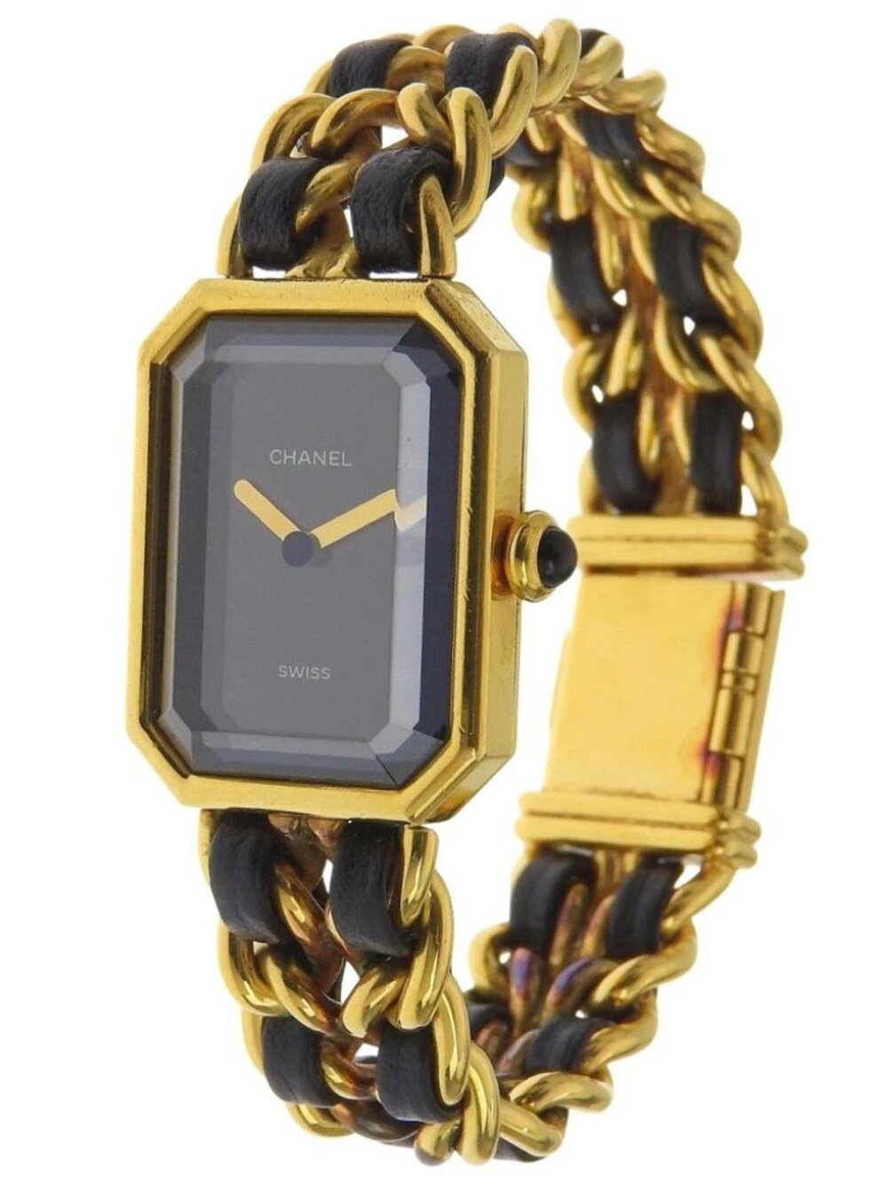 CHANEL Premiere S Watches H0001 black/gold blackDial Plated Gold/leather Q...